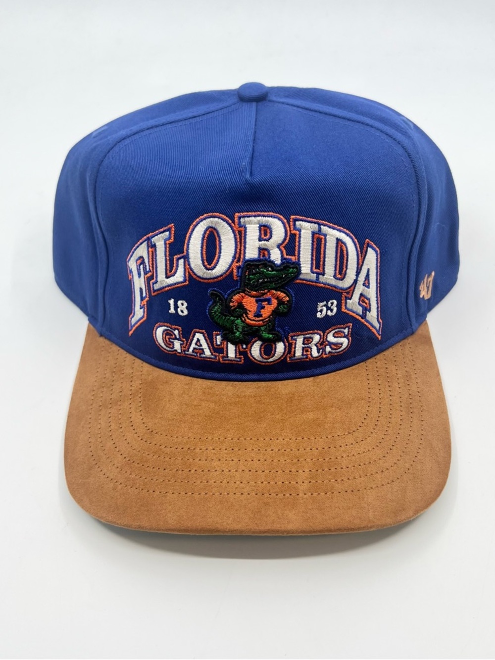Florida Gators ‘47 Brand Hitch Blue W/ Brown Suede Snapback Hat Cap - BRAND NEW